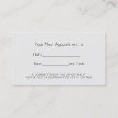 Moderne blauwe professionele benoeming afsprakenkaartje (Achterkant)