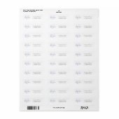 Moderne Blauwe Script Monogram Etiket (Full Sheet)