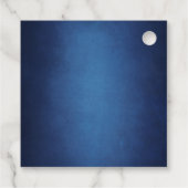 Moderne Blauwe Ster van David Formele Bar Mitzvah  Bedankjes Labels (Achterkant)