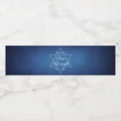 Moderne Blauwe Ster van David Formele Bar Mitzvah Waterfles Etiket (Enkel label)