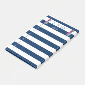 Moderne blauwe streping, ananassen, om lijst uit t post-it® notes (Schuin)