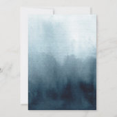 Moderne Blauwe Trouw Save The Date (Achterkant)