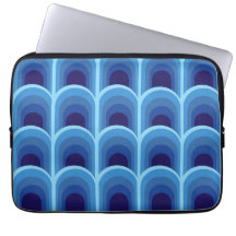 Moderne blauwe verloop boogjes patroon