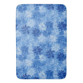 Moderne blauwe vorst badmat (Voorkant Verticaal)