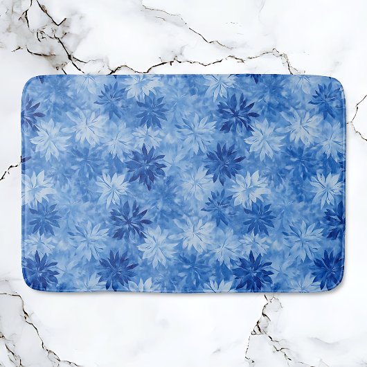 Moderne blauwe vorst badmat