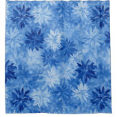 Moderne blauwe vorst douchegordijn (Voorkant)