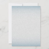 Moderne Blauwe Waterverf Splash Trouwstijl Kaart (Achterkant)