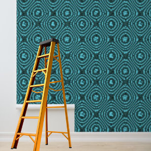 Moderne Blauwe Weave Diamant Patroon Peel Stick Behang