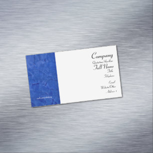 Moderne Blauwe & Witte Gesplitste Lay-out Professi Magnetisch Visitekaartje
