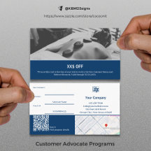 Moderne Blauwe Witte Nieuwe Klant Advocate Belonin
