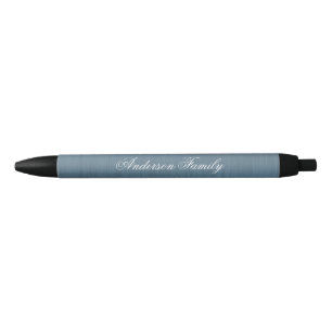 Moderne blauwe zakelijke monogram zwarte inkt pen