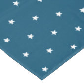 Moderne blauwgroen blauwe en witte sterren vakanti tafelkleed (Gekanteld)