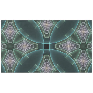 Moderne Blauwgroen geometrische fractale kunst Tafelkleed