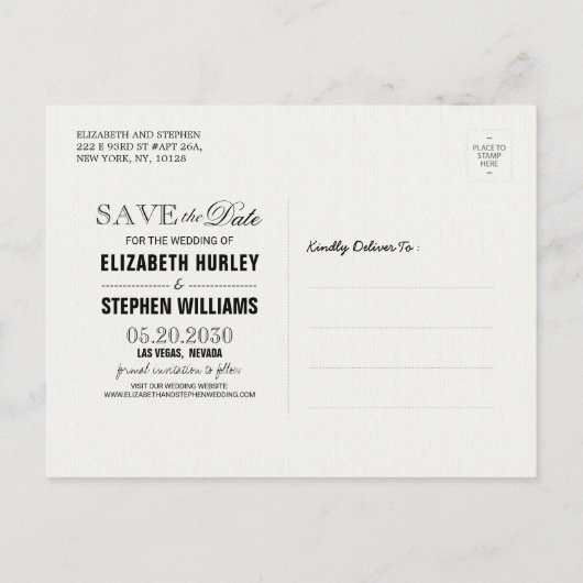 Moderne Blauwgroen gouden bruine bruiloft bespaart Aankondigingskaart (Achterkant)