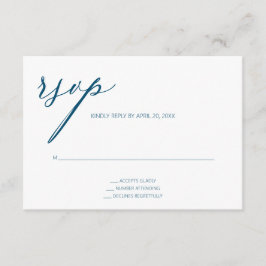 Moderne Blauwgroen RSVP-behuizing Kaart