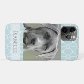 Moderne Blauwgroen turquoise witte foto gepersonal Case-Mate iPhone Case (Achterkant (horizontaal))