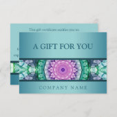 Moderne blauwgroen waterlivemandala (Voorkant / Achterkant)