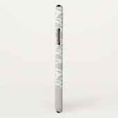 Moderne bleke grijs-witte dierenluipaardprint Case-Mate iPhone case (Achterkant / rechts)