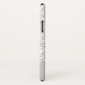 Moderne bleke grijze en witte bladluipaard Case-Mate iPhone case (Achterkant / rechts)