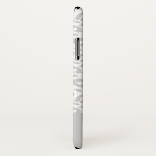 Moderne bleke grijze en witte bladluipaard Case-Mate iPhone case (Achterkant / rechts)