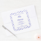 Moderne Bleu Blanc Cloud Produit Coeurs Étiquette (Enveloppe)
