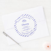 Moderne Bleu Blanc Cloud Produit Coeurs Étiquette (Enveloppe)