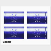 Moderne Bleu Chimie Produit Étiquette Initiales Bi (Feuille)