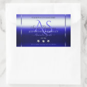 Moderne Bleu Chimie Produit Étiquette Initiales Bi (Sac)