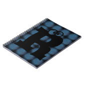 MODERNE BLEU CLAIR CUTE noir Carnet photo spirale (Côté gauche)