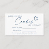 Moderne bleu Combien de bonbons Douche Carte de je (Devant)