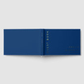 Moderne bleu foncé brun mariage noms date feuille (Complet)