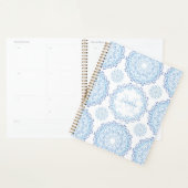 Moderne Bleu Mandala Monogramme Chic (Devant avec enveloppe)