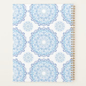 Moderne Bleu Mandala Monogramme Chic (Dos)