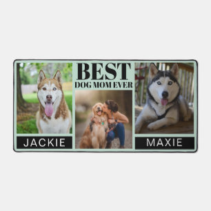 Moderne Bleu Meilleur Chien Maman Ever 3 Photo Col