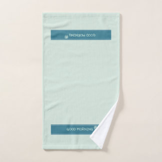 Moderne Bleu Menthe "Bonjour" Minimaliste