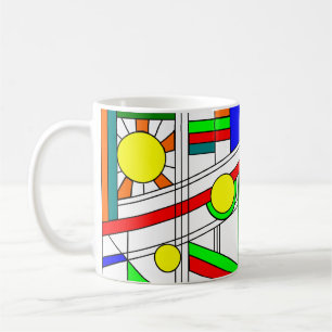 Moderne blik met een verfijnd glas koffiemok