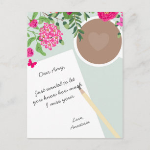 Moderne bloem beste vriend persoonlijke notitie aa briefkaart