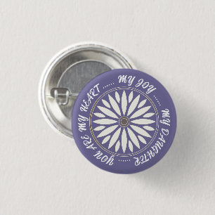 MODERNE BLOEM CADO VAN MOM DAD ZUS ZOON BAAS RONDE BUTTON 3,2 CM