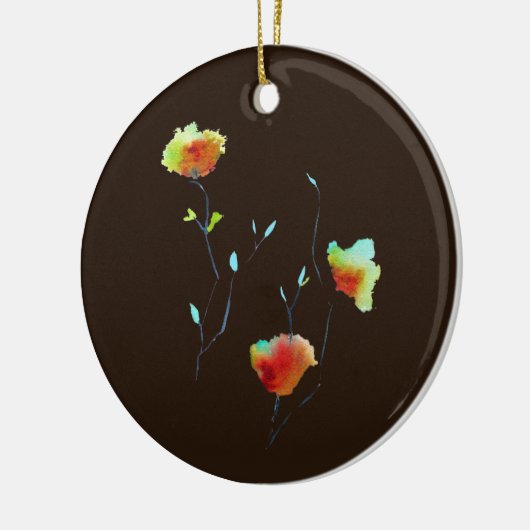 Moderne bloem keramisch ornament (Links)