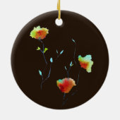 Moderne bloem keramisch ornament (Achterkant)