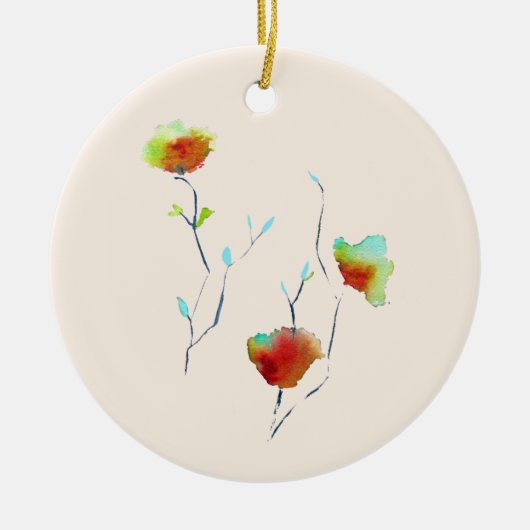 Moderne bloem keramisch ornament (Voorkant)