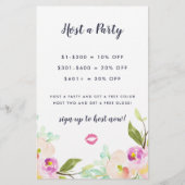 Moderne bloem lipproductdistributeur promotie flyer (Achterkant)