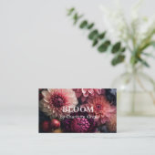 Moderne Bloem QR-code Visitekaartje (Staand voorkant)