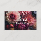 Moderne Bloem QR-code Visitekaartje (Voorkant)