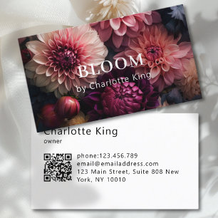 Moderne Bloem QR-code Visitekaartje