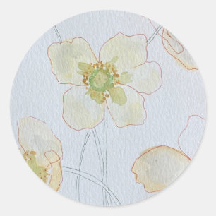 moderne bloem ronde sticker