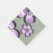 Moderne bloem uit het midden van de eeuw - Paarse, Servetten (Hoek)
