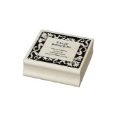 Moderne  Bloemen Aangepaste Naam Retouradres Rubberstempel (Stempel)