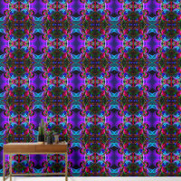 Moderne Bloemen Abstracte Kunst Rood Blauw Patroon