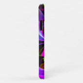 Moderne Bloemen Abstracte Kunst Rood Blauw Patroon Case-Mate iPhone Case (Achterkant/rechts)